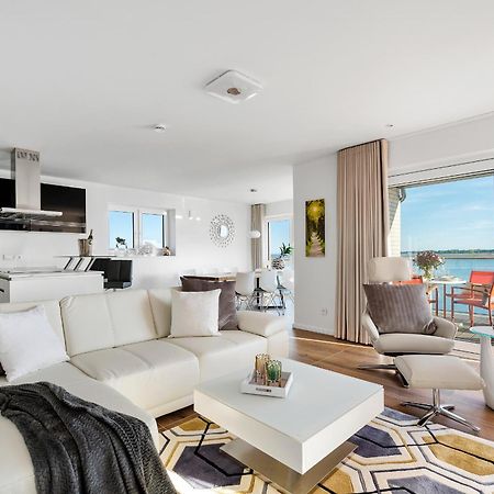 Horizont- Direkt Am Wasser, Hafenblick, Fahrstuhl, Sauna, Ueberdachter Balkon ออลเพนิทซ์ ภายนอก รูปภาพ