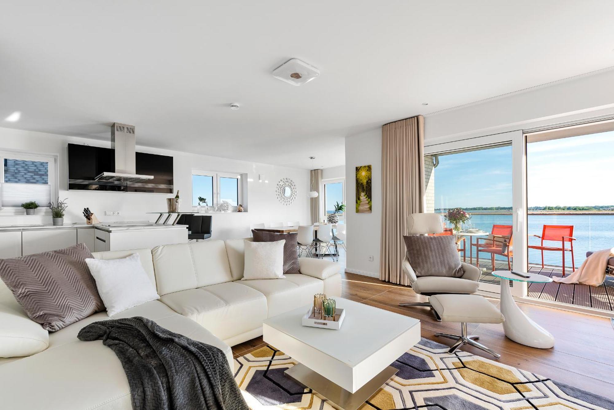 Horizont- Direkt Am Wasser, Hafenblick, Fahrstuhl, Sauna, Ueberdachter Balkon ออลเพนิทซ์ ภายนอก รูปภาพ